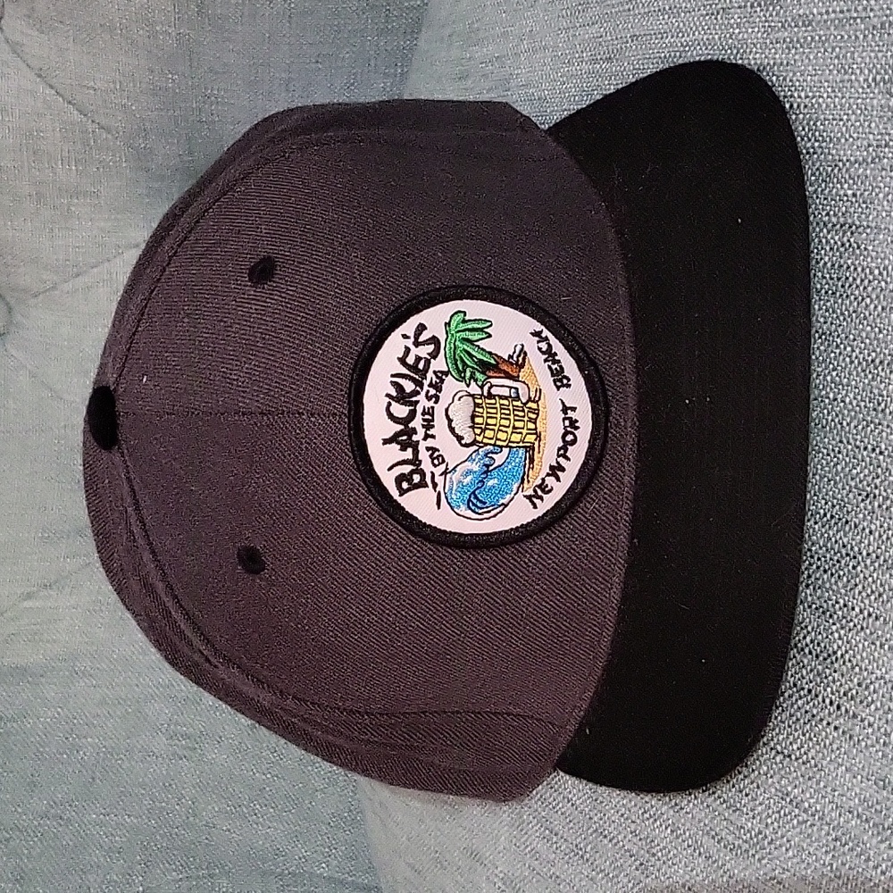 Blackies by the sea snapback hat